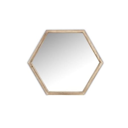 Cheungs Cheungs 4577 Hexagonal Wooden Wall Mirror 4577